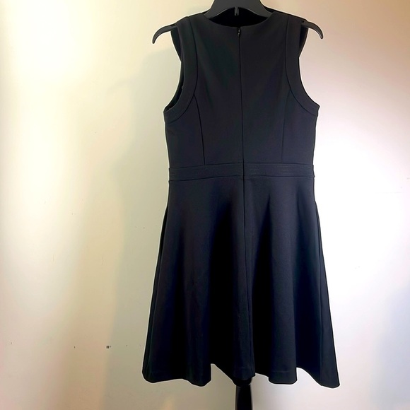 WHBM Luxe Stretch Button Detail Fit & Flare Dress with Gold Buttons Size 8 - Picture 2 of 6